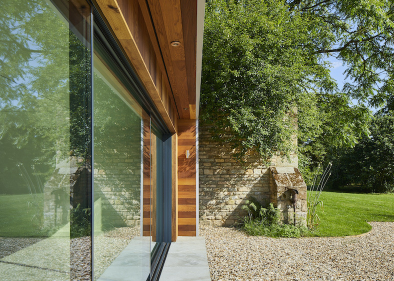 Car's collector garage cladded in Western Red Cedar