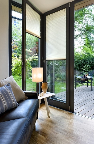 Windows and doors in a Solo garden studio