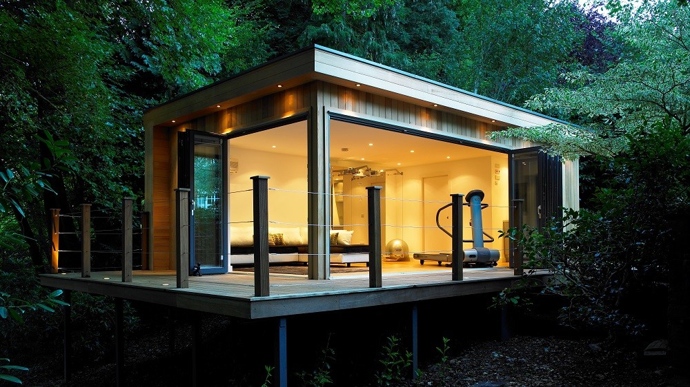 Bespoke garden studio with outdoor area
