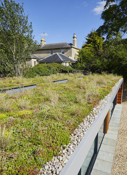 Garden room sedum roof