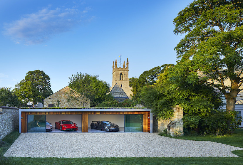 Garden garage for sport car collection