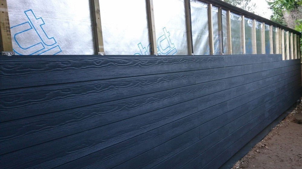 Composite cladding for garden studios