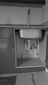 Garden annexe kitchen plumbing details