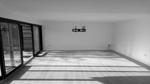 Plastered walls garden gym