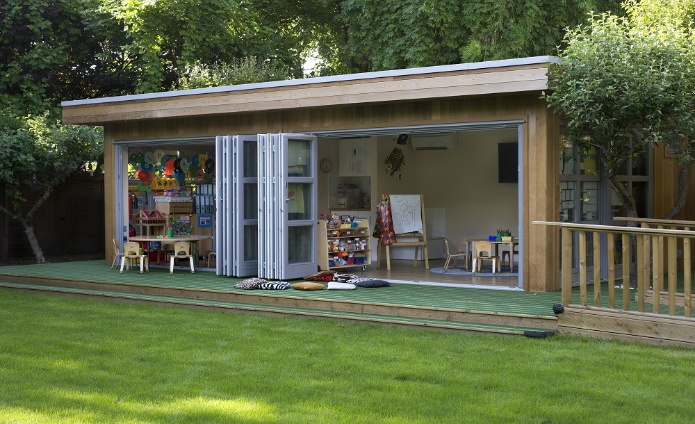Eco class cladded in western red cedar