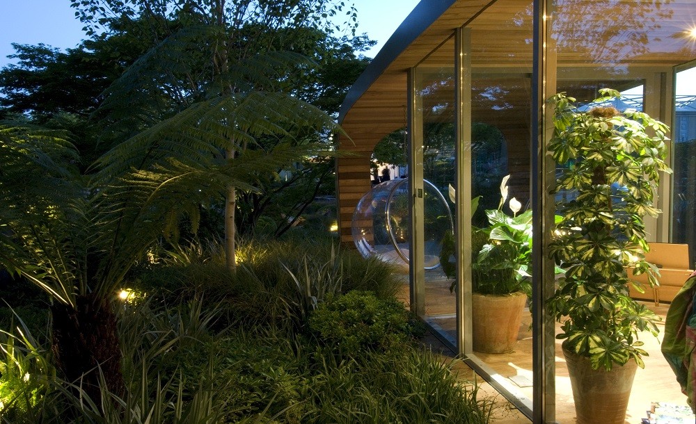 Chelsea bespoke garden studio with bubble chair