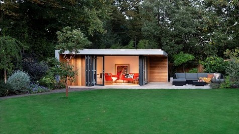 Garden office in a landscaped property in London