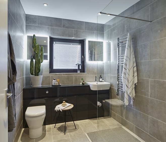 Bespoke shower room for a holiday home in Wales by Rooms Outdoor