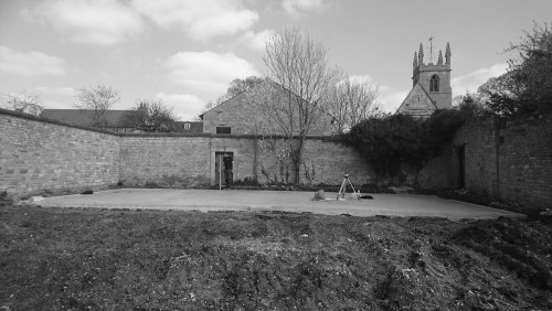 garden room garage concrete base