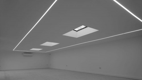 garden luxury cars garage with velux windows and LED lights