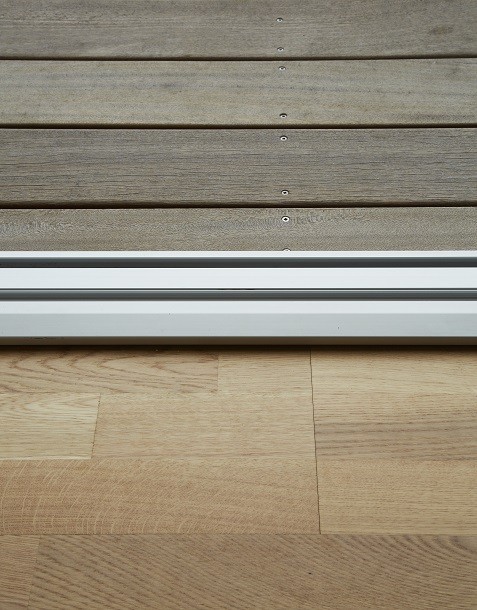 Standard oak florring and yellow balau deck from a Rooms Outdoor garden room