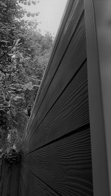 Composite cladding in a garden office