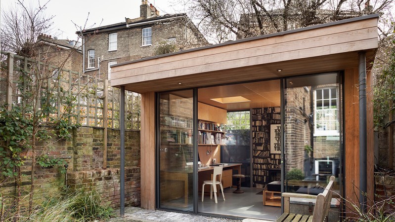 Bespoke office pod in a small London garden