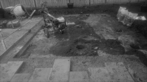 Garden office foundations