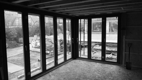bifold doors in a bespoke garden room