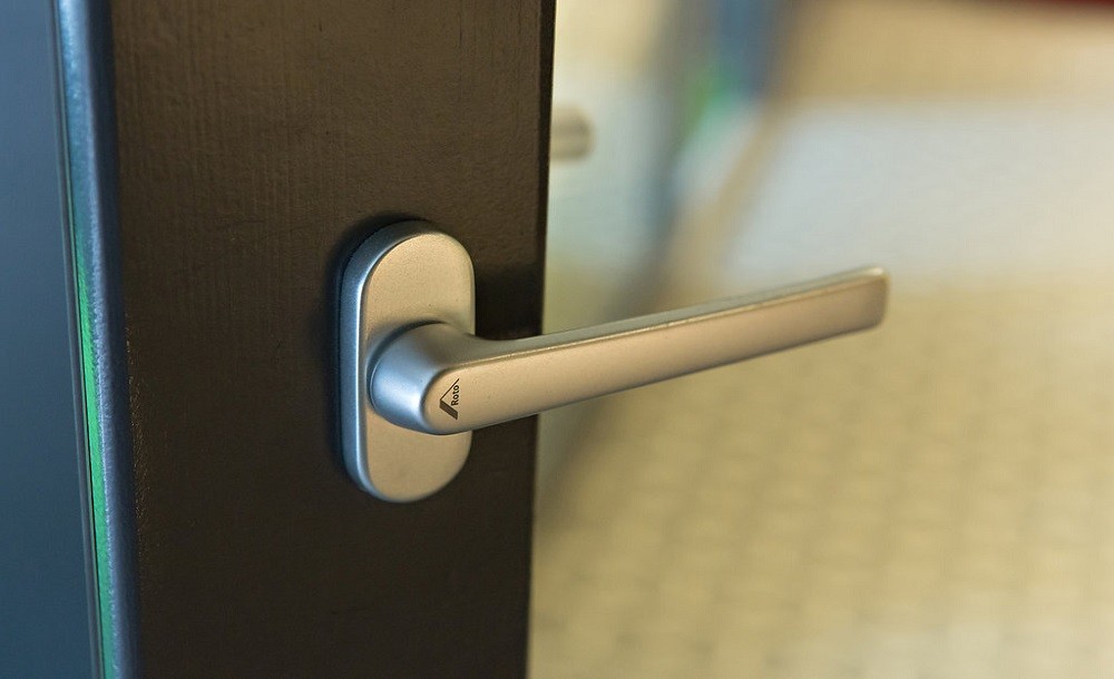 Hardwood double glazed door for a garden studio