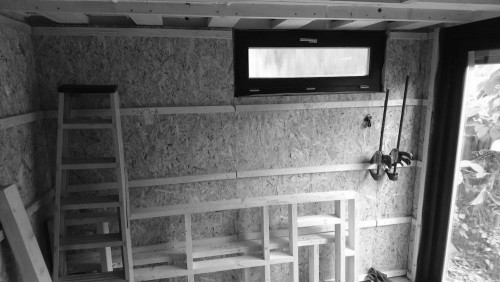 Insulated garden office SIP wall panels