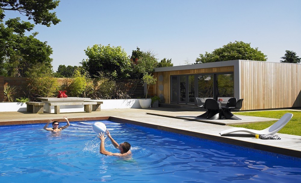 Poolside garden room